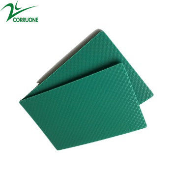 ورق های پلاستیکی راه راه رنگی 4 X8 PP پانل لانه زنبوری سبز